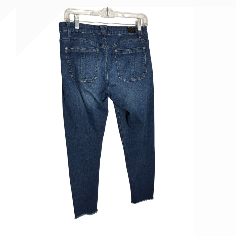 DEMOCRACY Jeans Sizeβ 6 Seamless Ankle Skimmer Jeans Dark Wash Raw Hem ππ - Picture 3 of 7